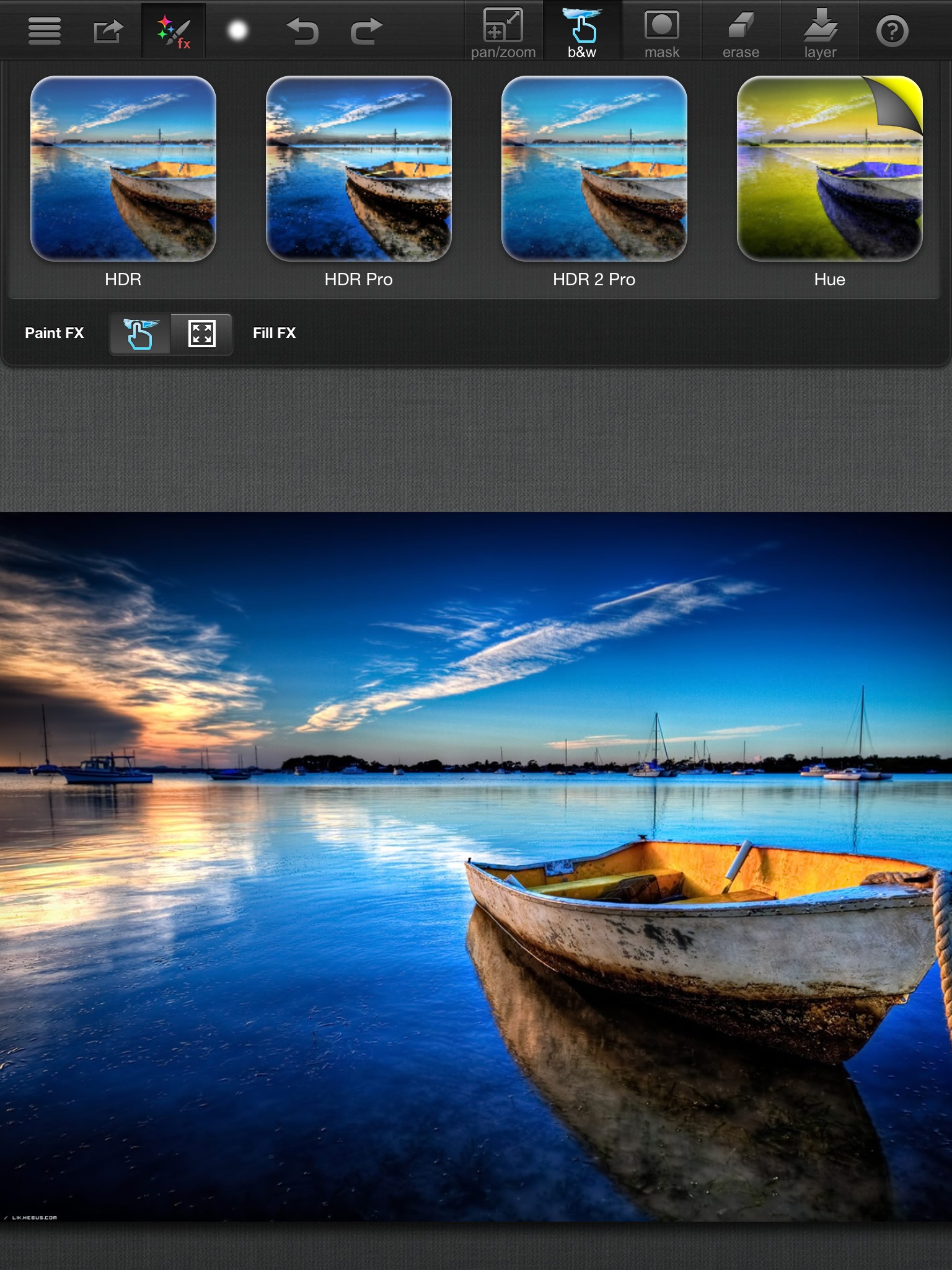 Paint FX adds advanced and most powerful HDR tools on the App Store