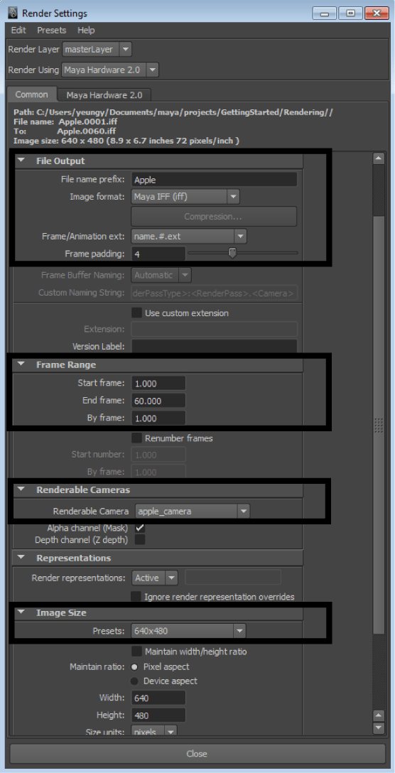 Batch rendering a sequence of animation frames