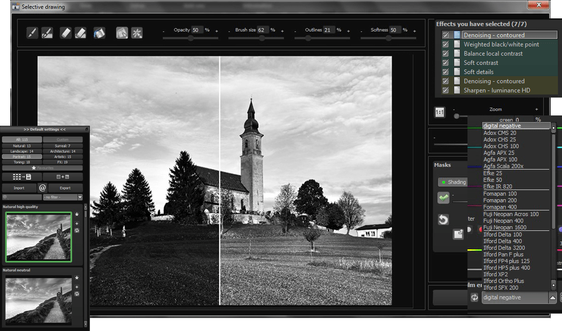 BLACK & WHITE projects Professional Photo Editing Software 25