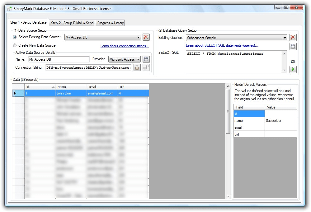 Database EMailer Bulk Mailer Software 71 off for PC