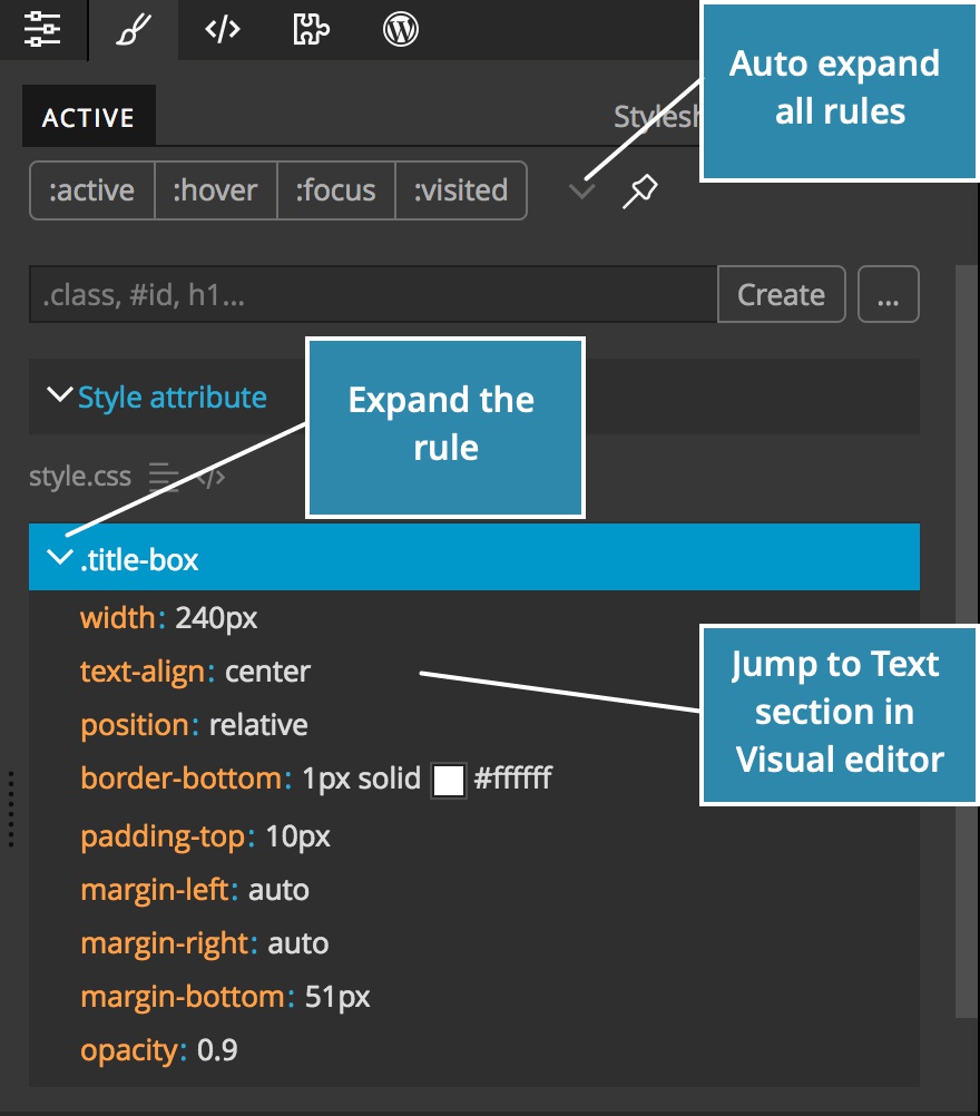 Styling with CSS Pinegrow Web Editor