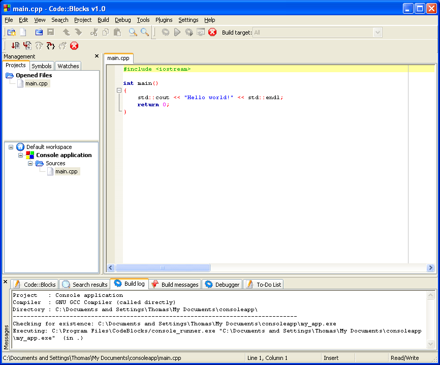 Download CodeBlocks Open Source IDE Software C++, GNU Compiler