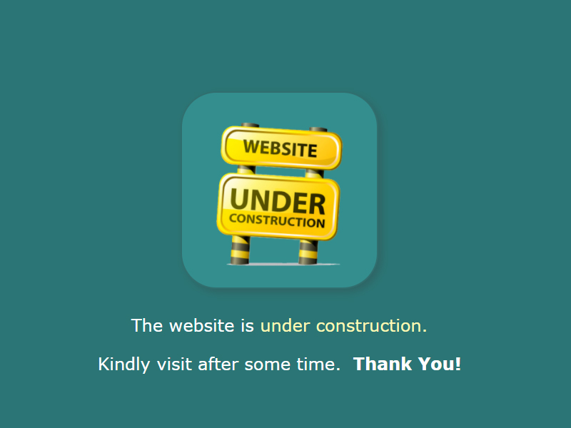 site Under Construction Template in HTML Download Free