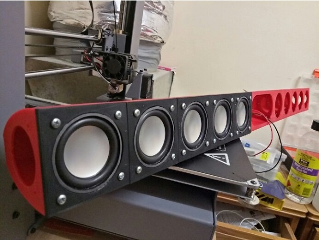 Modular 3D printable Sound Bar / Center Speaker Free 3D models