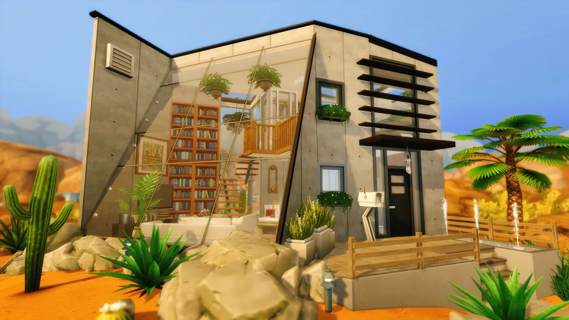BASEGAME Desert Industrial House Maisons Download house 4 sims