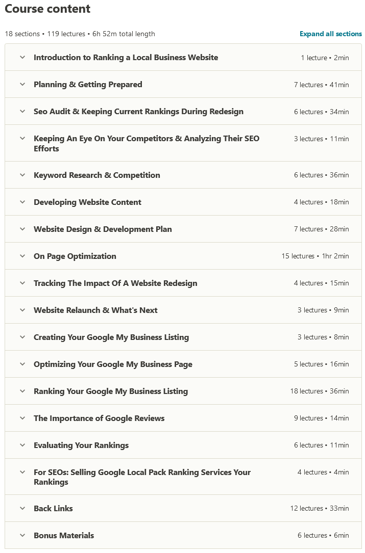 Udemy The Complete SEO Guide to Ranking Local Business