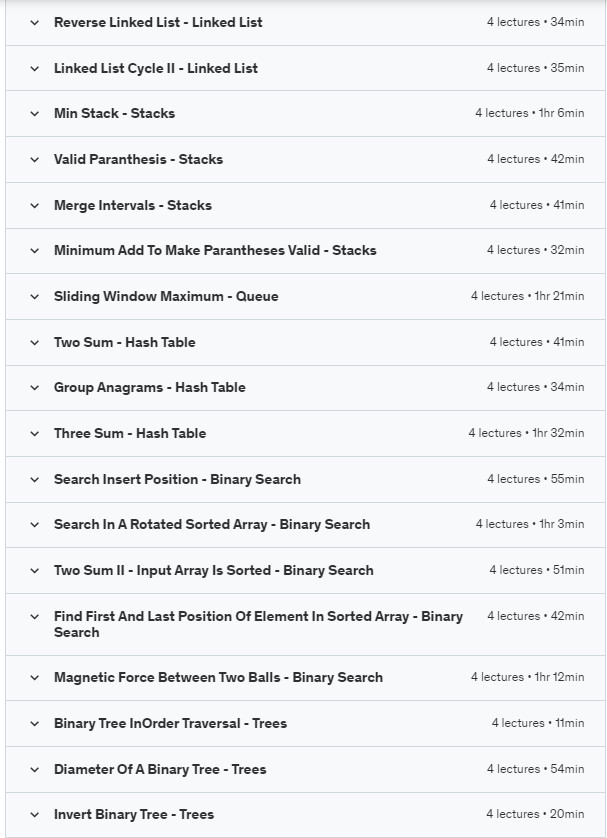 Udemy Amazon Interview Questions Data Structures & Algorithms 2023