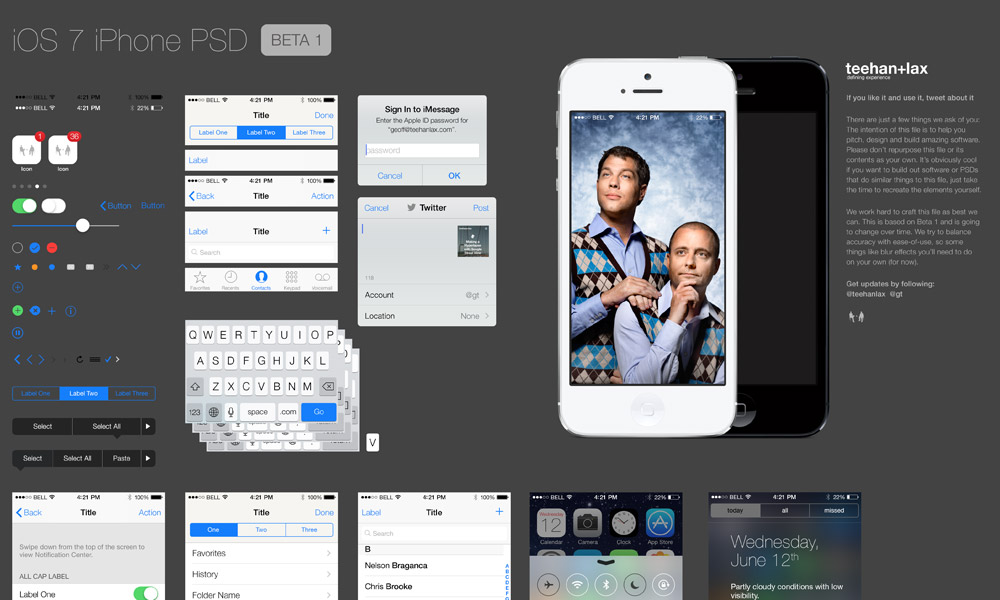 iOS 7 iPhone GUI PSD file Download Download PSD