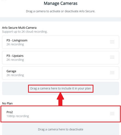 How do I re-add my Arlo camera or video doorbell to an active Arlo
