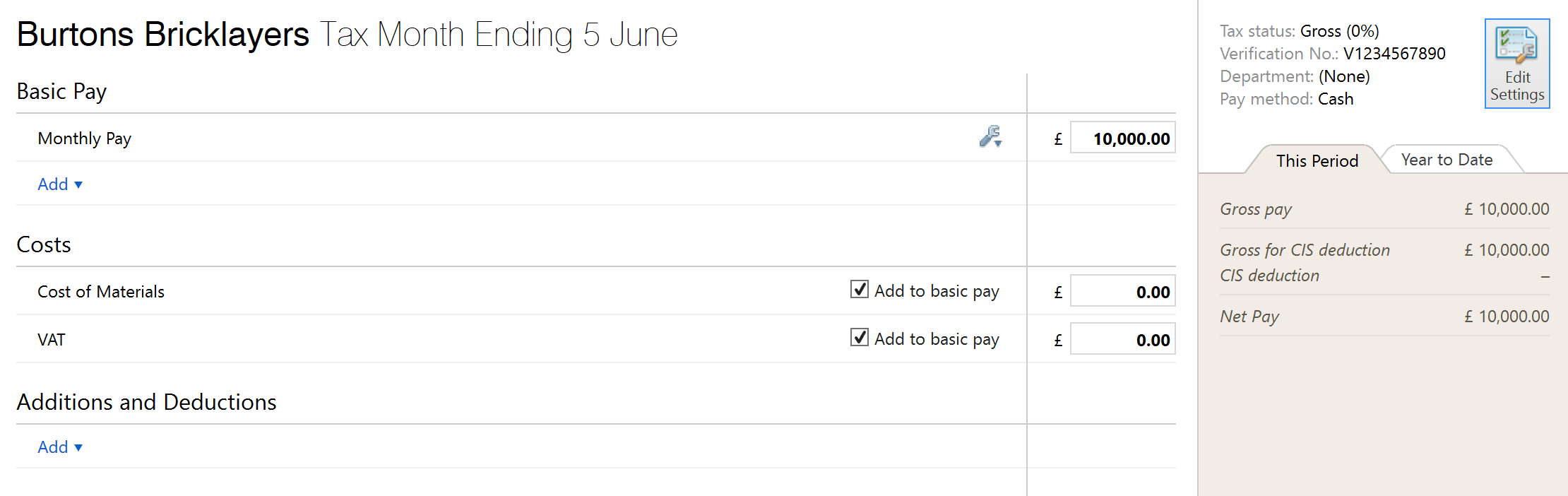 CIS VAT Domestic Reverse Charge BrightPay Documentation