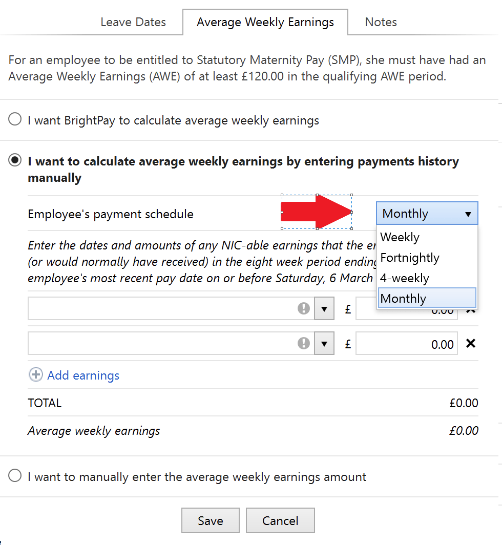 Statutory Maternity Pay BrightPay Documentation