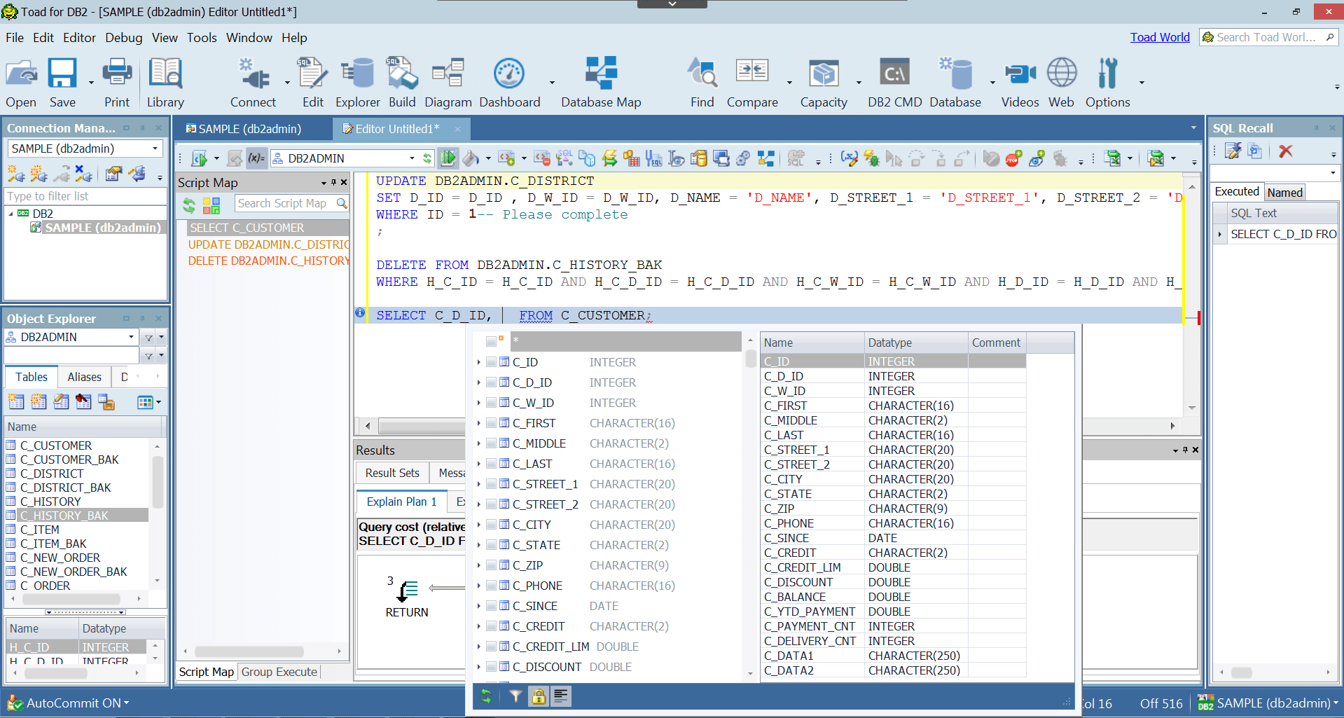 Toad® IBM DB2 Database tools and administration software