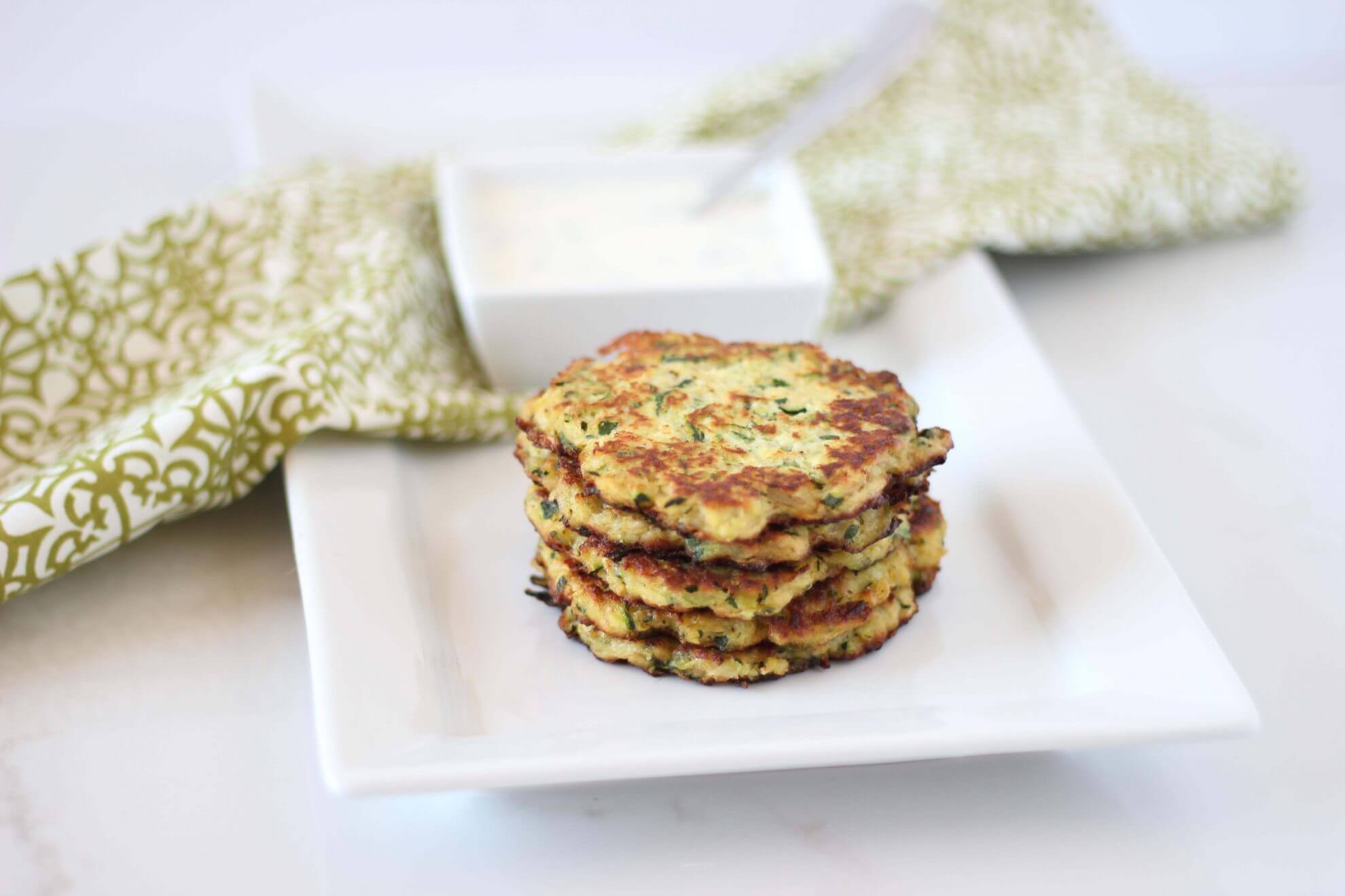 Goat Cheese Zucchini Fritters (glutenfree) Downshiftology