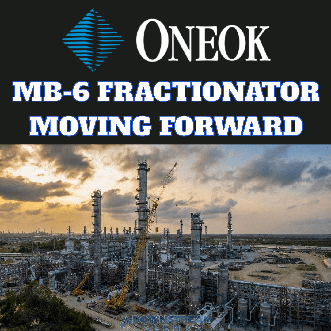 Jan 2023 ONEOK Mont Belvieu to Build MB6 Fractionator Downstream
