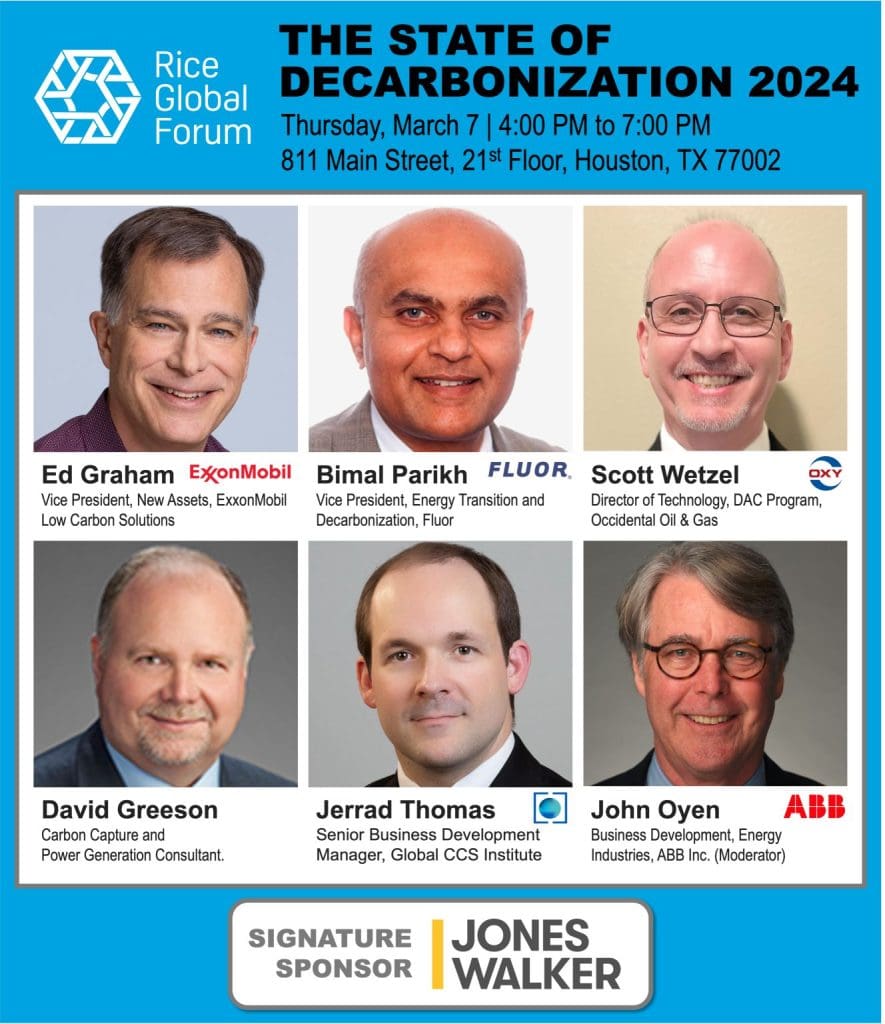 Register Now for the Rice Global Forum “The State of Decarbonization