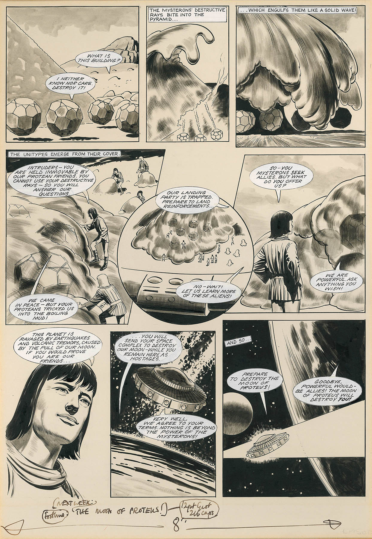 "The Mysterons", from Tornado - art by Don Harley. From the Collection of Shaqui Le Vesconte, with thanks