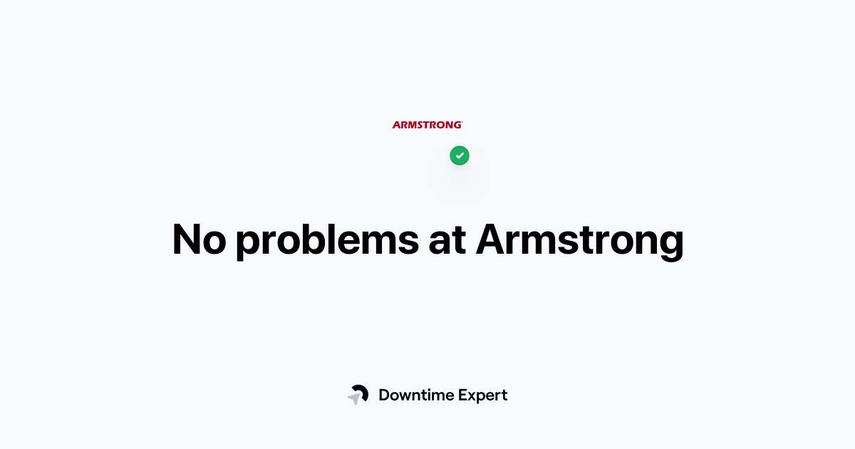 Is Armstrong down? Realtime outages and issues Downtime Expert