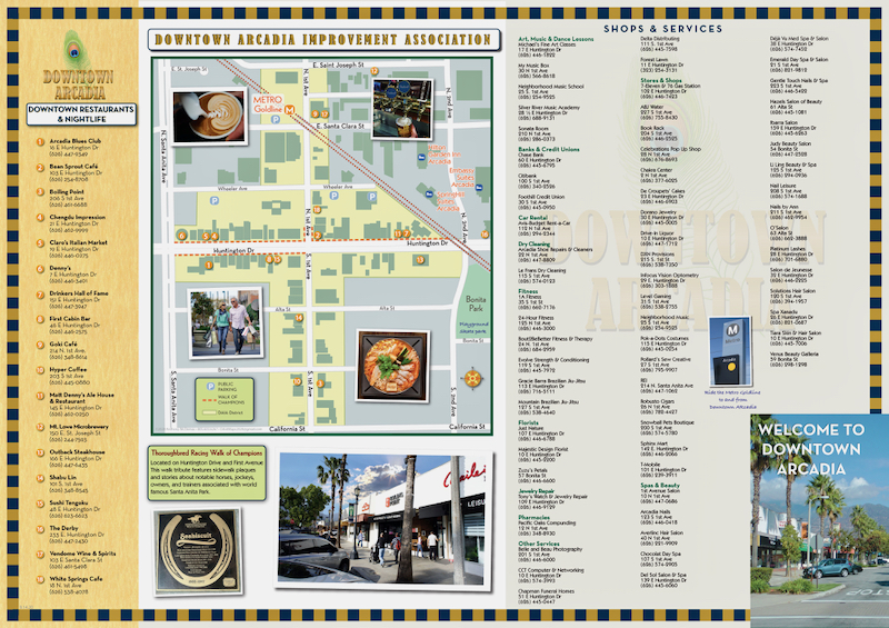 Arcadia CA Zip Code Map
