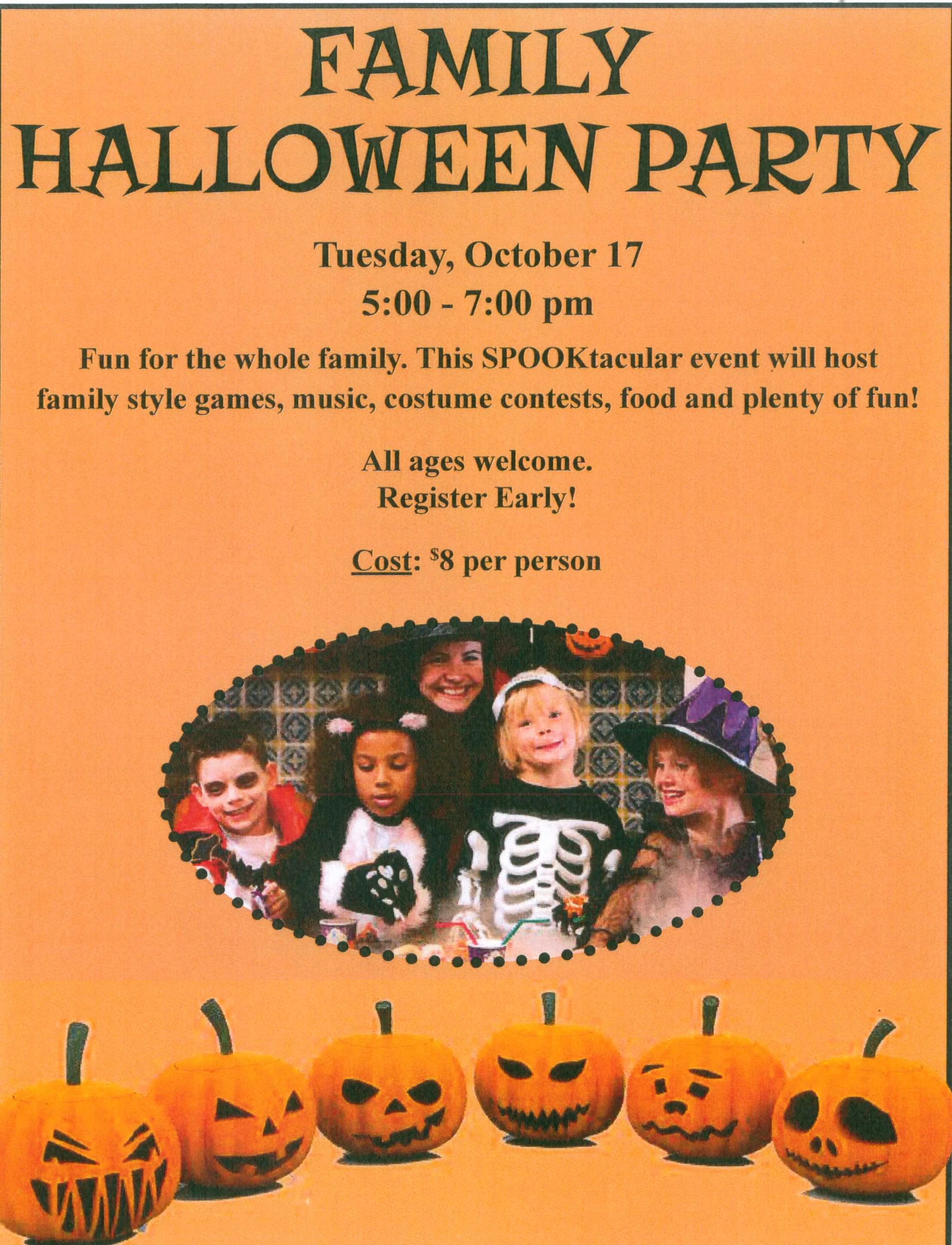 The Flat Rock Community Center Presents a "Family Halloween Party