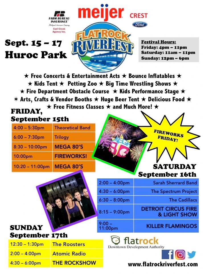 2017 Flat Rock Riverfest presented by Meijer Downtown Flat Rock