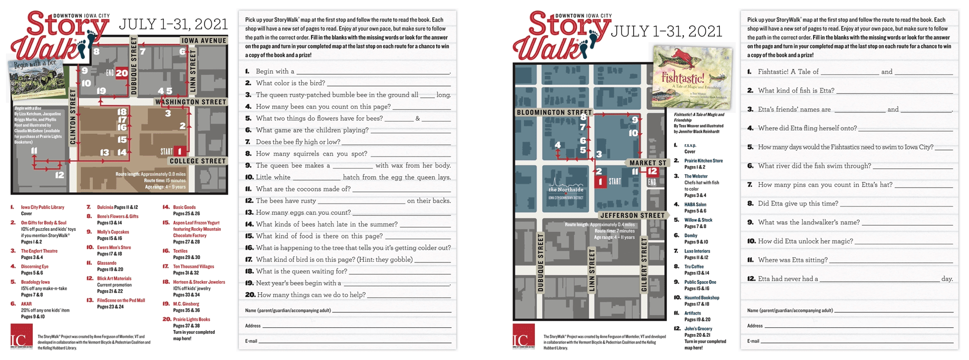 Downtown Iowa City Brings StoryWalk® Back for the Month of July Iowa