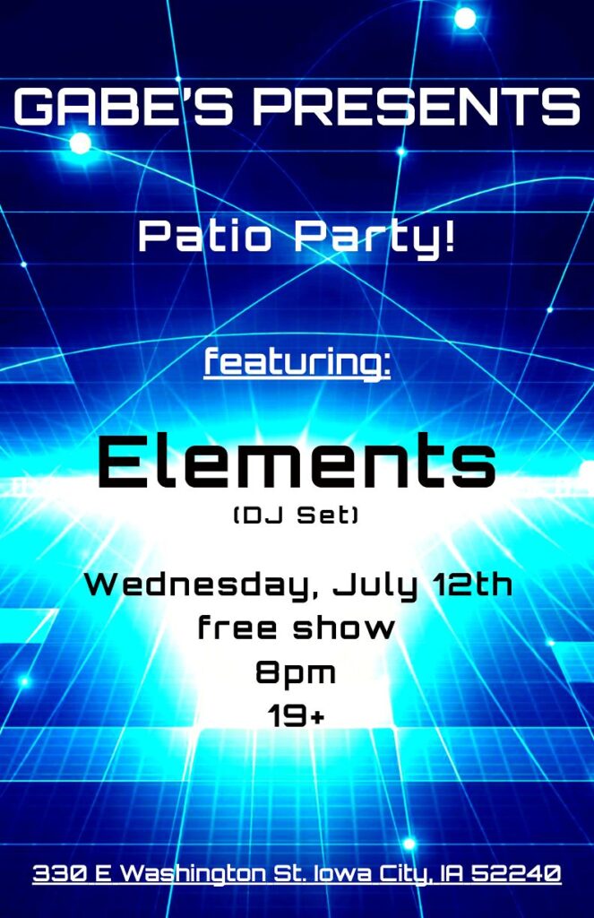 Elements DJ Patio Set Iowa City Downtown District