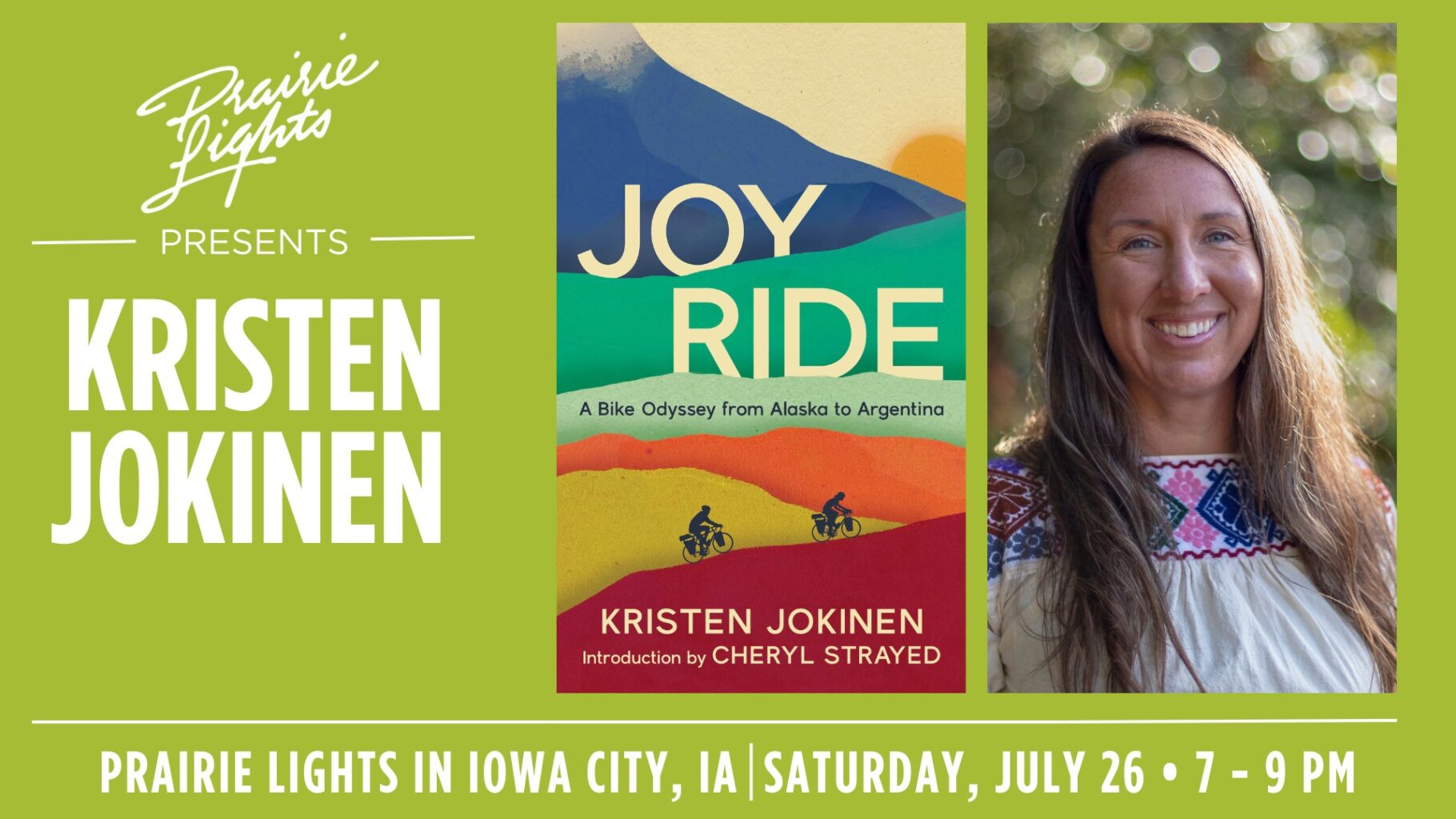 Prairie Lights Author Event Joy Ride A Bike Odyssey from Alaska to
