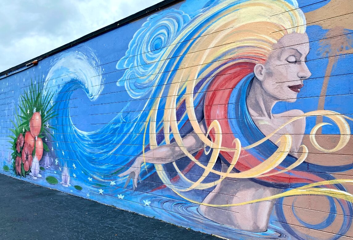 Ian Sodden "Ocean Wave" Mural Downtown Melbourne