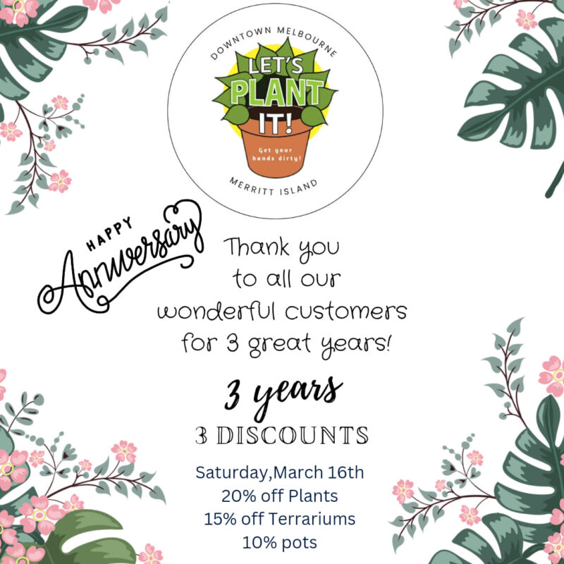 Let's Plant It! Anniversary Event Downtown Melbourne