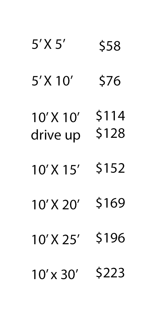 Unheated Storage Units Downtown MiniStorage ∙ 541 3425383
