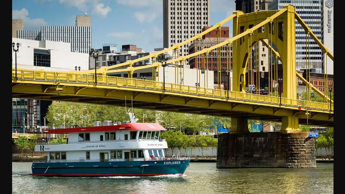 "Rivers of Steel Explorer Passenger Boat" Pittsburgh's Ecofriendly River Cruise Downtown