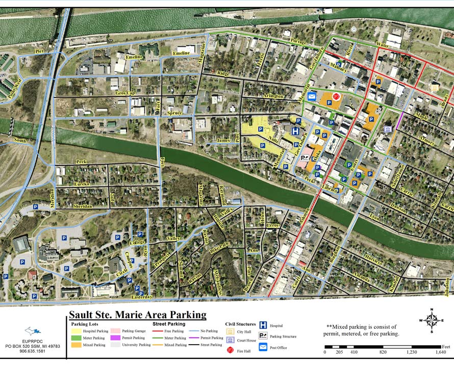 Parking Downtown Sault Ste. Marie, Michigan!