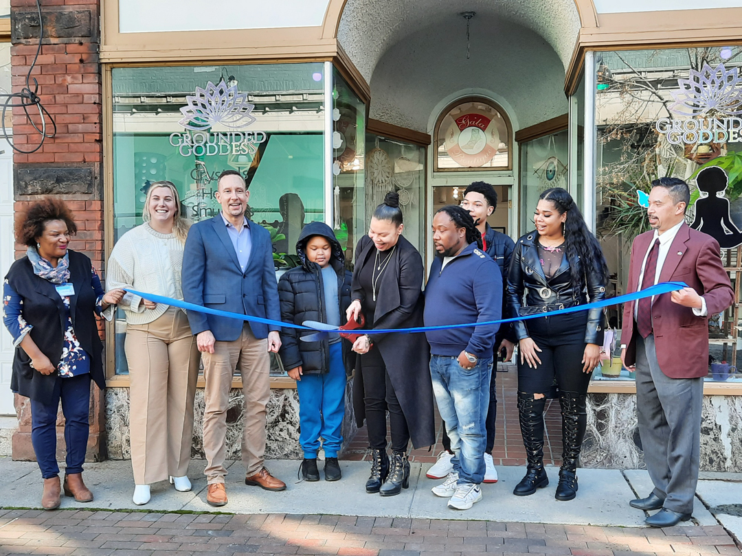 Grounded Goddess Ribbon Cutting Downtown Schenectady Improvement