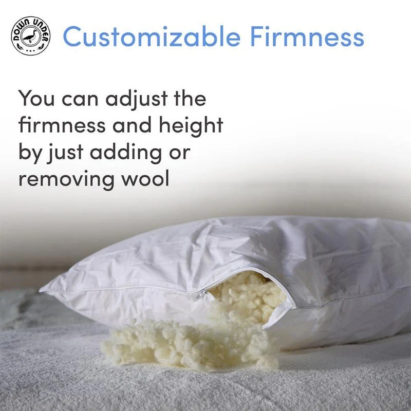 Washable Organic Wool Bed Pillow Canadian Made Pillows