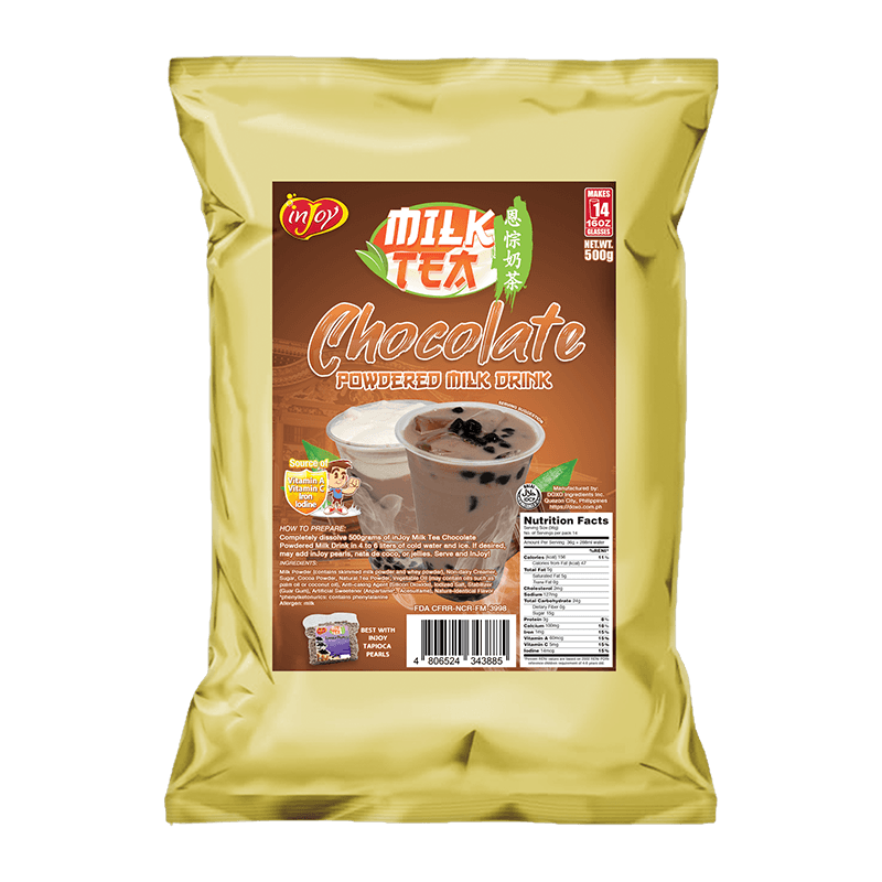 InJoy Dark Chocolate Milk Tea 500g Instant Powdered Milk Tea Drink