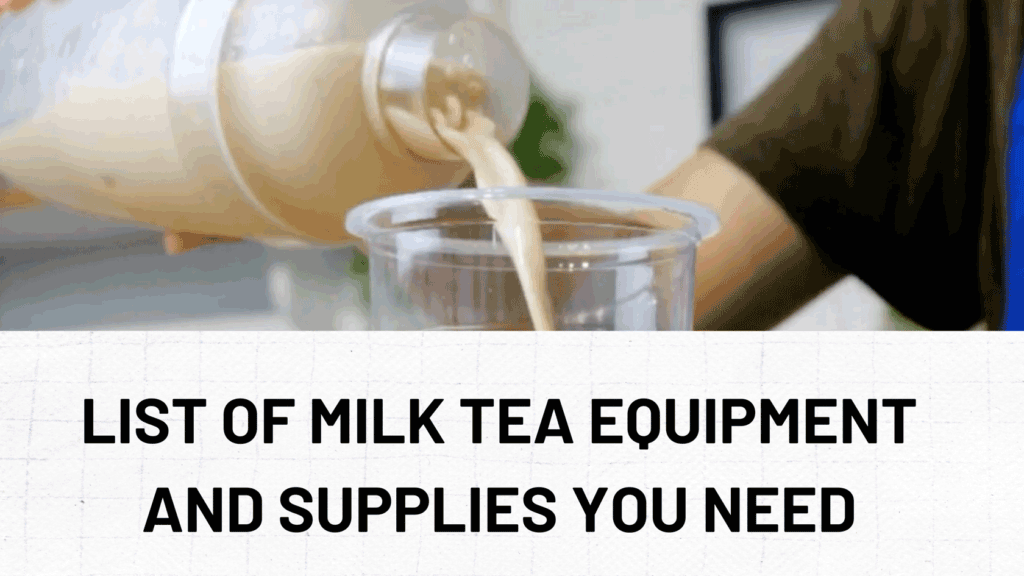 Milk Tea Equipment Needed inJoy