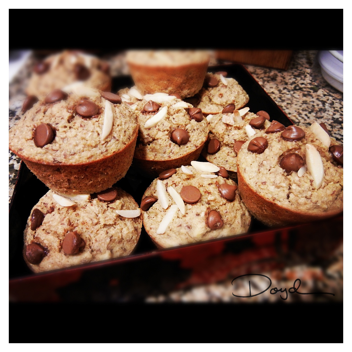 Oat Bran Flax Banana Nut Muffin