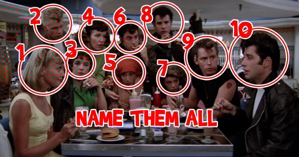 Name All 10 Main Characters from Grease DoYouRemember?