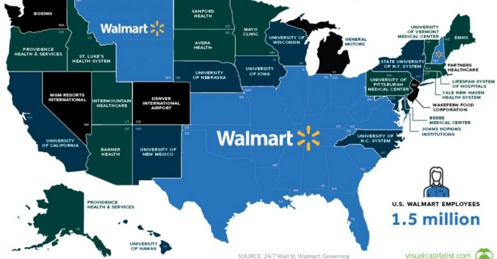 Find Out Which Company Is The Largest Employer In Your State