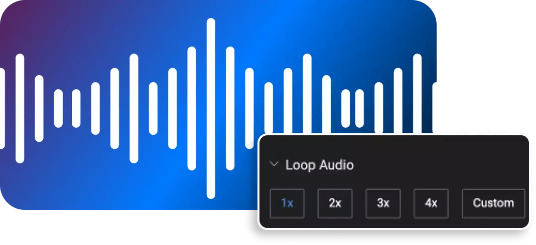 Audio Looper - Loop music, audio recordings and sounds - Flixier