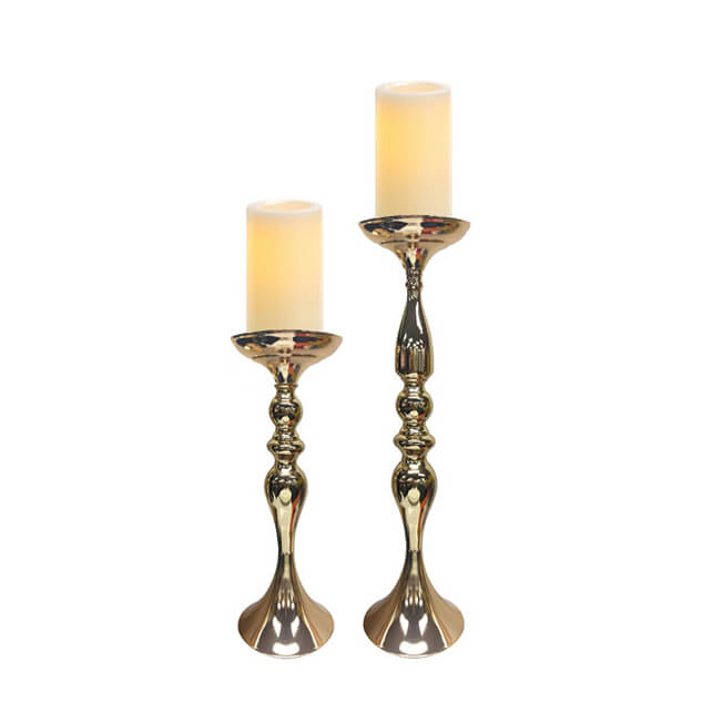 Contemporary Candlestick Gold Set of Two D PLUS D Events