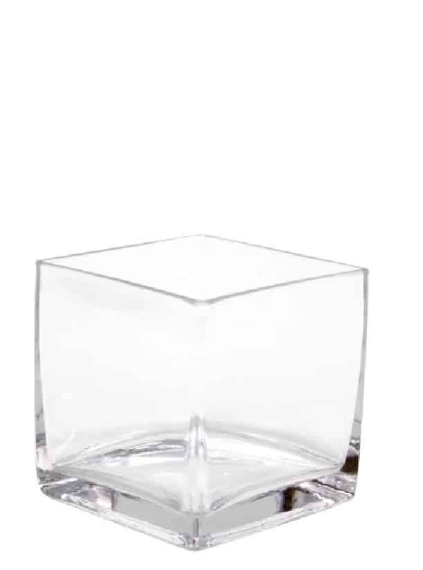 Cube Vase Glass Assorted Sizes D PLUS D Events