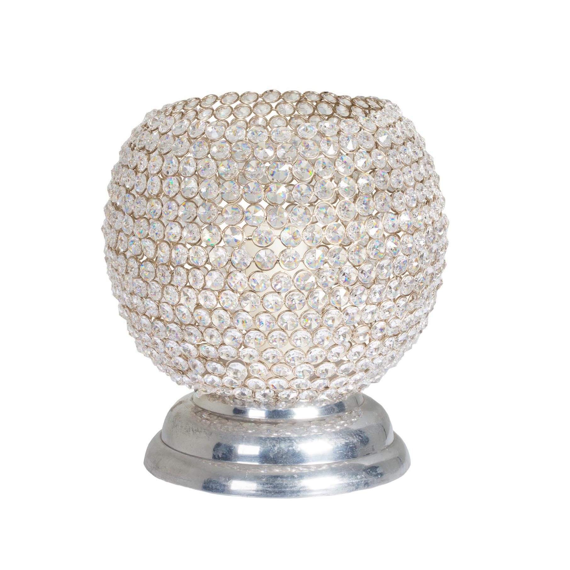 Crystal Ball Candle Holder Silver Base Low D PLUS D Events