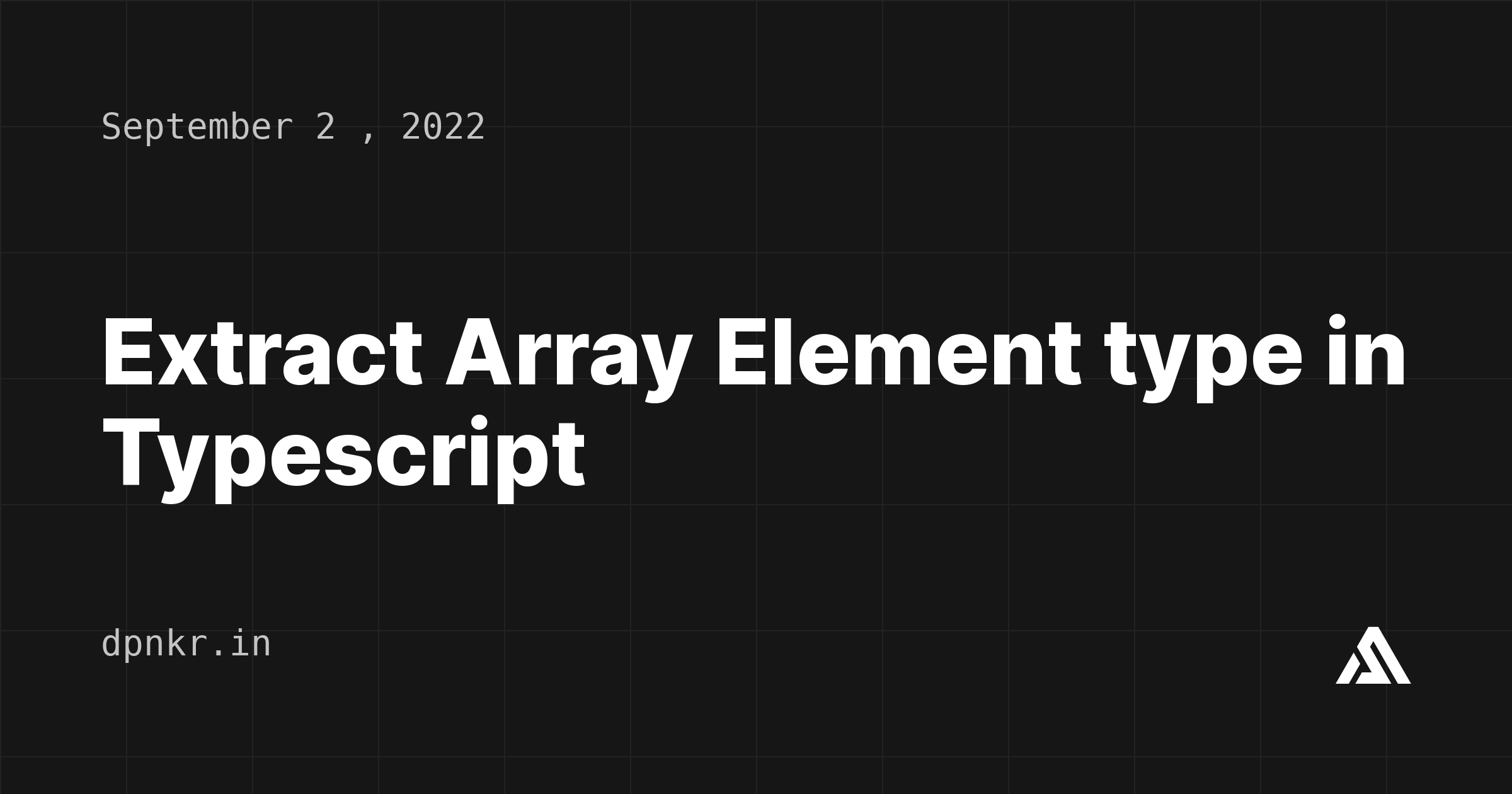 Extract Array Element type in Typescript