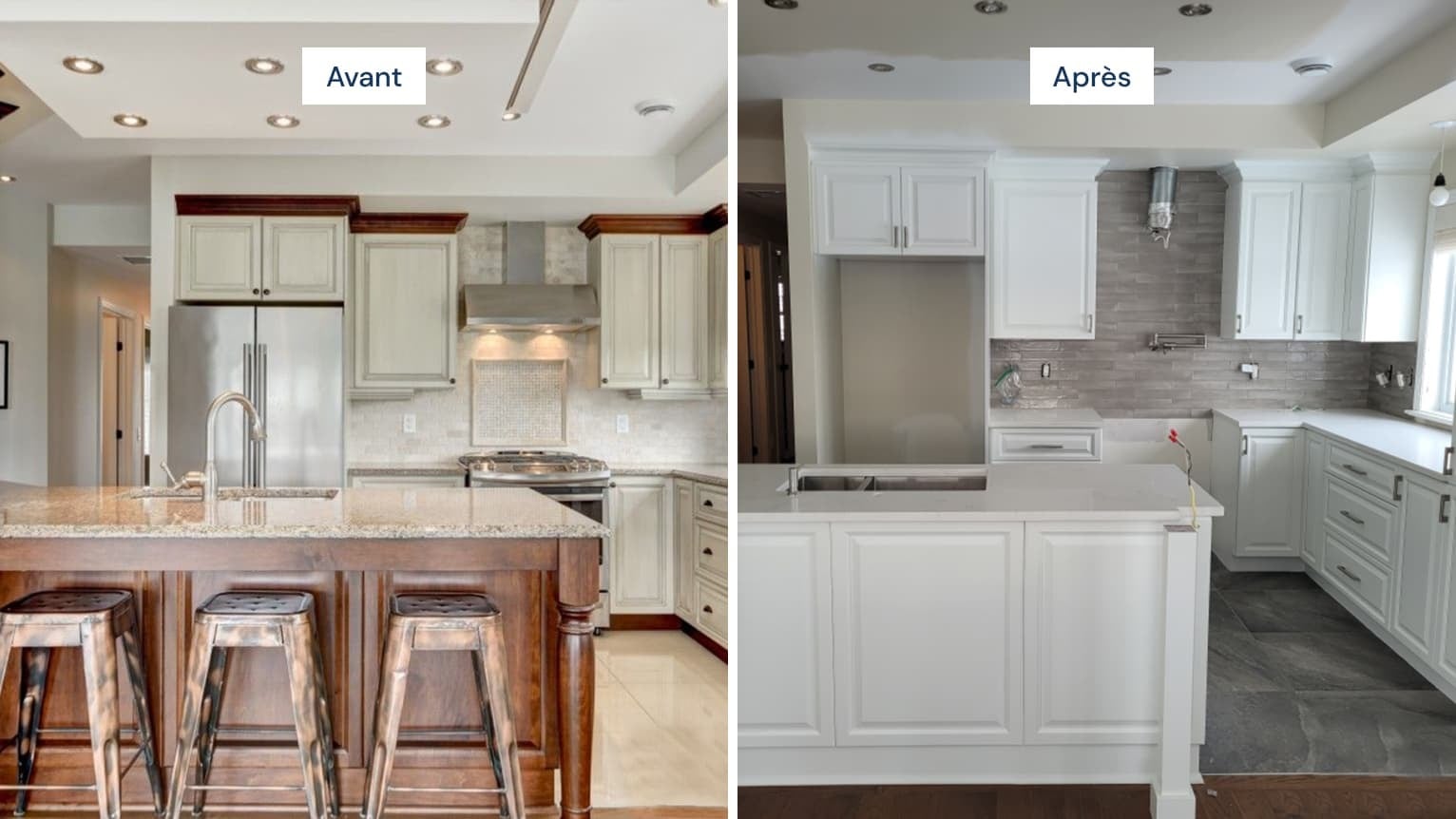 Entreprise spécialisée dans le resurfaçage d’armoires de cuisine de