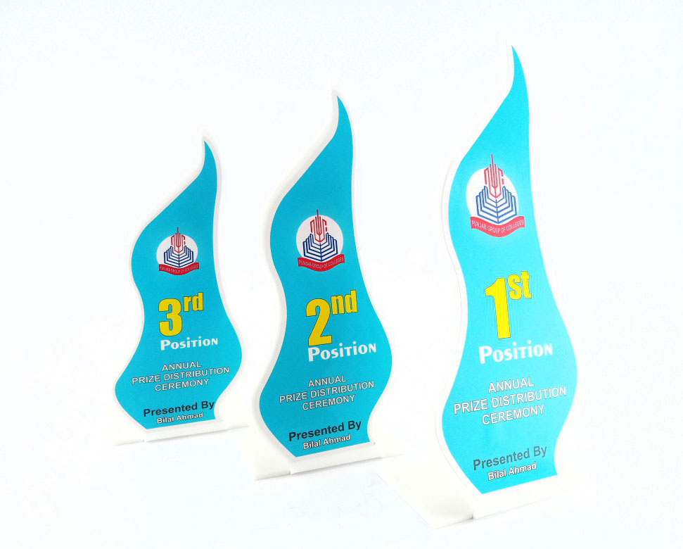 Acrylic School Shields Set Peshawar, Lahore, Karachi, Quetta, Kohat