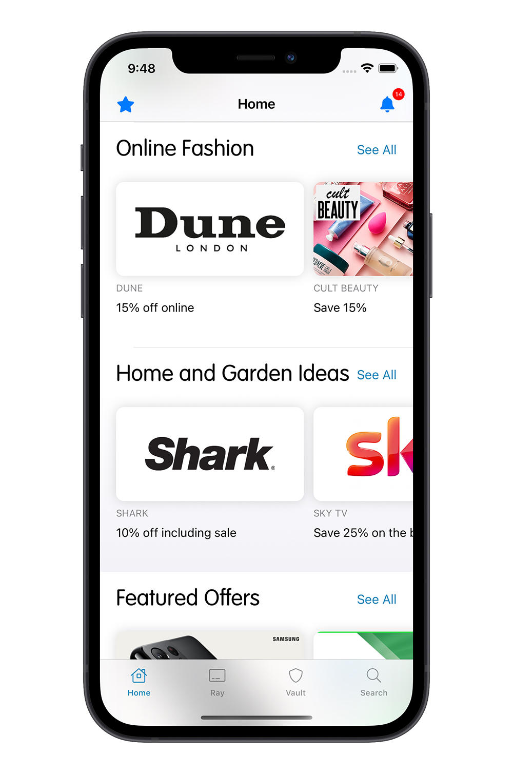 Blue Light Card Mobile Application