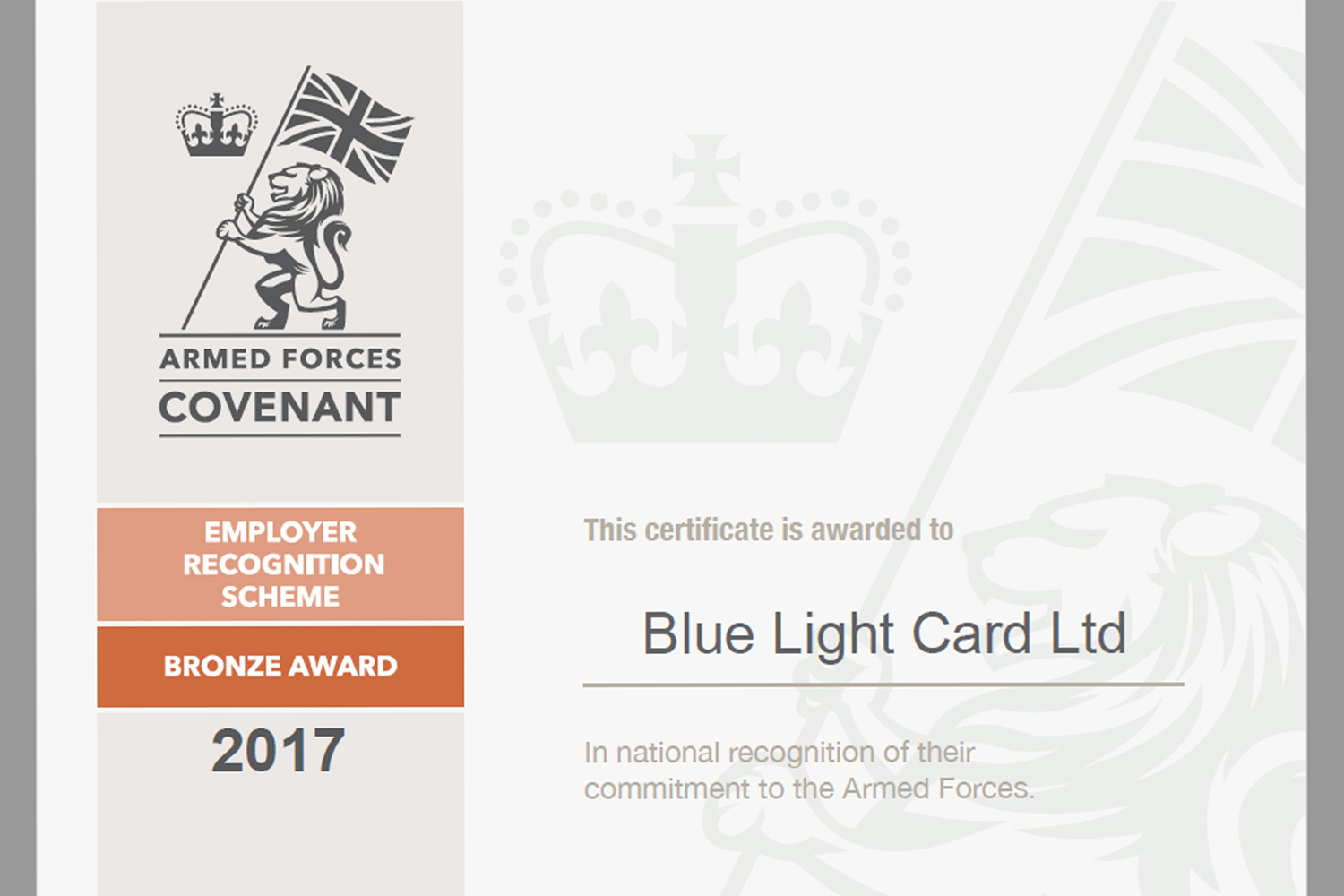 to Blue Light Card