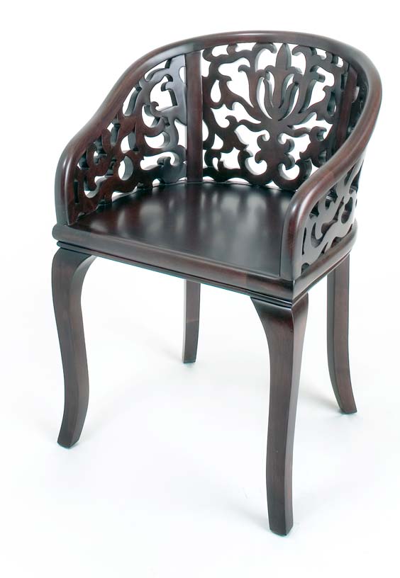 Luxurious Hand Carved Damask Armchairs NYC Damask Armchair