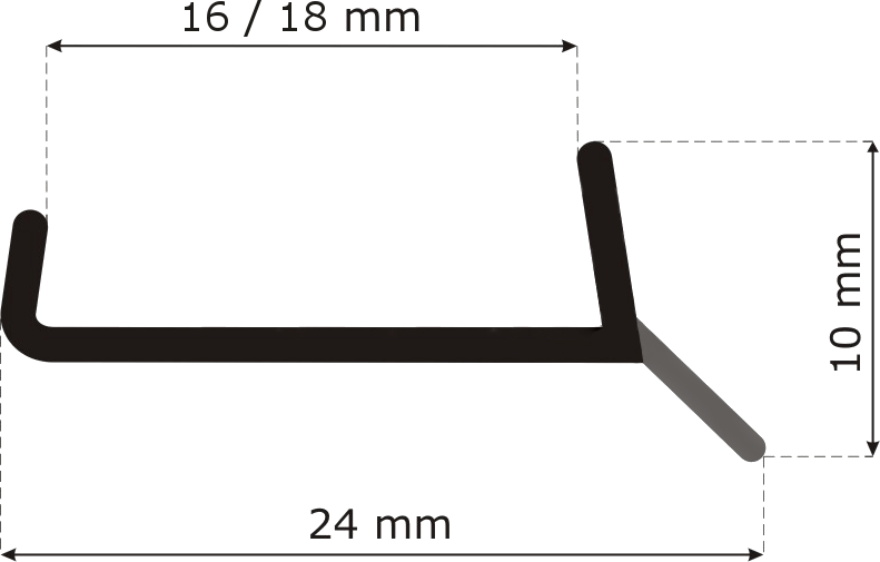 16/18mm PVC 1.5m PLINTH SEALING STRIP MDF kickboard panel kitchen